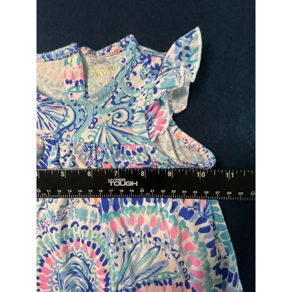 Lilly Pulitzer Dress 6 12 months Blue Grotto Commotion In The Ocean Bubble Pink